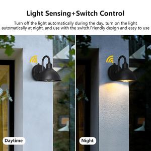 Ferme extérieure crépuscule à l'aube applique murale col de cygne en forme de cloche lampe murale pour porche <span class=keywords><strong>Garage</strong></span> grange entrepôt entrée - Product Image 4