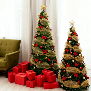 Tendance du moment : Arbre de Noël artificiel floqué en PVC, design pliable, lumières LED multicolores, fonctionne sur piles, pour intérieur, personnalisable - Product Image 4