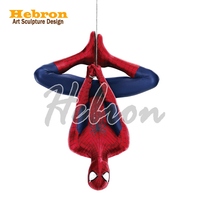 Statue Spiderman en résine, best-seller, films Marvel, taille réelle, sculptures Spiderman pour décoration intérieure