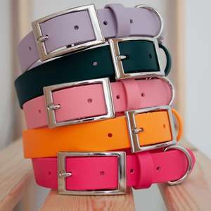 Entrenamiento de perros de caza de cuero Logotipo grabado Tamaño personalizado S M L <span class=keywords><strong>Collar</strong></span> cómodo para caminar con mascotas - Product Image 6