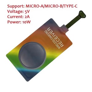Bộ sạc không dây kiểu backstick, 10W, 5V, 2A, <span class=keywords><strong>Qi</strong></span> với đầu nối Type-C, Mô-đun nhận sạc nhanh, máy phát - Product Image 3