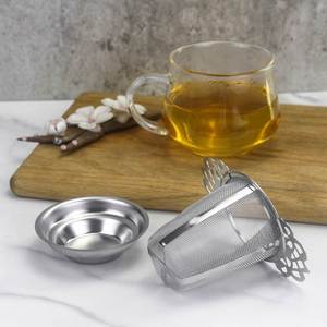 Creative 304 Stainless Steel Food Grade Fine Mesh <b>Infuser</b> Strainer With Flower Handle Portable Basket for Loose <b>Tea</b> - Product Image 3