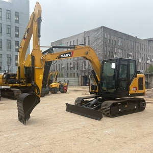 Miniexcavadora hidráulica de cadenas SY75C de 7.5 toneladas para construcción - Product Image 1