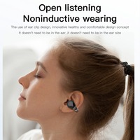 Q60 TWS Earbud Nirkabel In-Ear dengan Layar LED Digital, Earphone Gaming Open-Ear dengan Mikrofon untuk Ponsel Pintar
