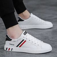 Baskets décontractées respirantes en PU à lacets pour hommes, tendance mode été 2026, chaussures de sport et de course à bout rond