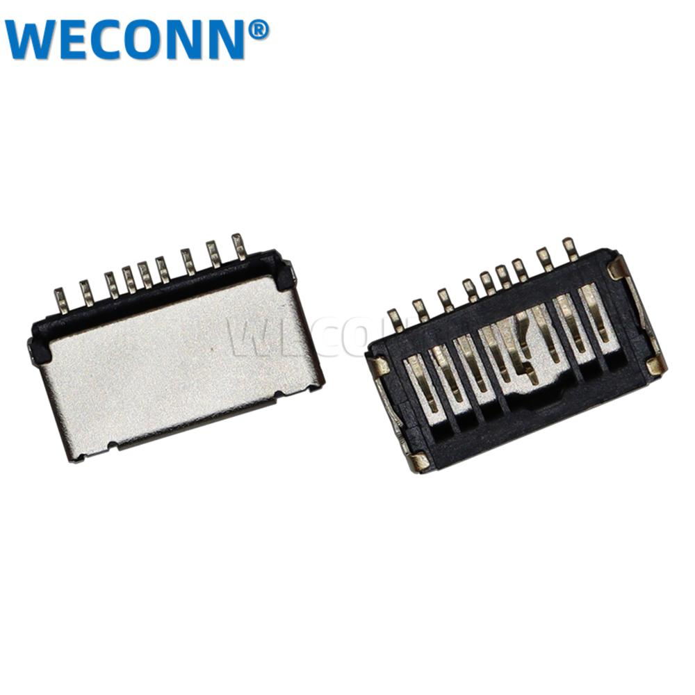 Professional Manufacturer 1.7H PUSH PULL MICRO SD TF card connector card socket connector with detect for SMT