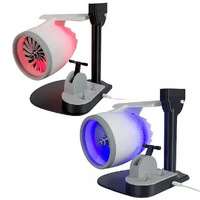 Nouvel humidificateur de ventilateur Vortex de bureau créatif avec alimentation USB à lumière rouge adapté à la conception de flamme de queue de maison