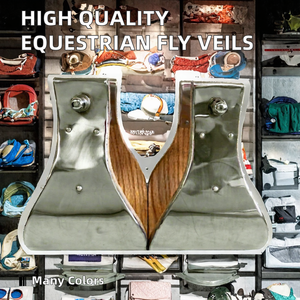 Voiles anti-mouches en aluminium de qualité supérieure pour l'équitation, bonnets d'oreilles pour chevaux, accessoires de selle western, ensemble d'articles d'équitation de qualité supérieure - Product Image 2