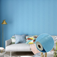 Papier peint auto-adhésif 3D en lin Ixpe, autocollant mural à peler et coller, revêtement mural imperméable pour la décoration intérieure de la maison, de l'hôtel et du bureau
