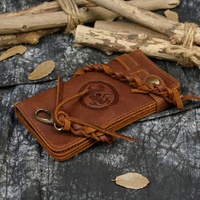 Männer Kuh Leder Vintage Handy Brieftasche Anti Diebstahl Brieftasche Dragon Emboss Lange Brieftasche