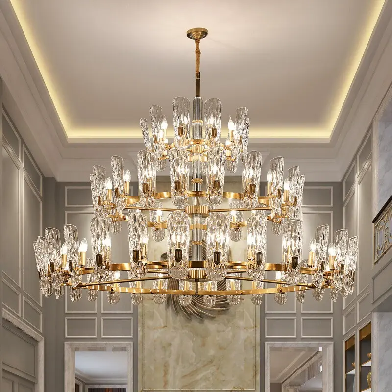 Hot selling French contemporary luxury empire large villa living room hotel lobby crystal chandelier lighting