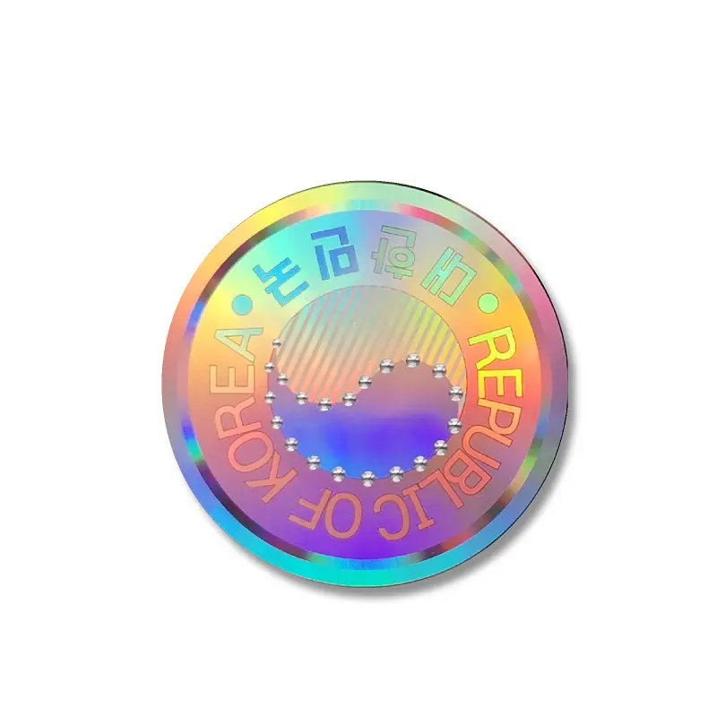 Ticaret güvencesi toptan özel güvenlik Hologram etiket şeffaf holografik etiket özel Logo ile