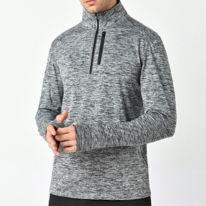 Camisa de manga larga táctica personalizada para <span class=keywords><strong>hombre</strong></span>, camisa con cremallera y cuello de Golf, de secado rápido, 1/4 - Product Image 2