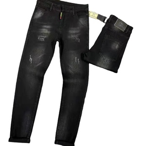 Jeans in Denim con cintura in tessuto allungato Slim Fit da <span class=keywords><strong>uomo</strong></span> <span class=keywords><strong>pantaloni</strong></span> in Denim con <span class=keywords><strong>5</strong></span> <span class=keywords><strong>tasche</strong></span> in Spandex per ragazzi <span class=keywords><strong>pantaloni</strong></span> in Denim alla moda - Product Image 1