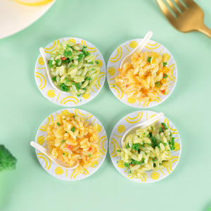 อา<span class=keywords><strong>ห</strong></span>ารจำลองขนาดเล็ก <span class=keywords><strong>ข้าว</strong></span>ผัดจำลอง อุปกรณ์ประกอบฉากครัว พวงกุญแจแสนสนุก - Product Image 4