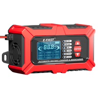 Nouveau produit 2024 TK-800 Chargeur de batterie automatique 12V6A pour batteries au plomb-acide et LiFePO4 et testeur de batterie au plomb-acide, détecteur de batterie 2 en 1