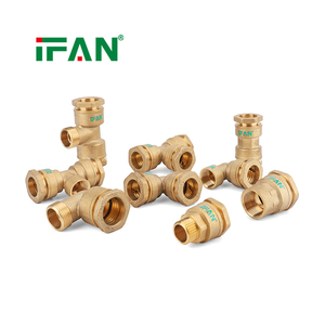 IFAN Fabricant chinois Raccords de compression en <span class=keywords><strong>laiton</strong></span> forgé pour tuyaux, coudes, tés et raccords à douille, pour HDPE - Product Image 1