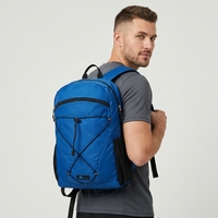 Sac à dos de randonnée léger et écologique en polyester avec fermeture éclair, courbe dorsale ergonomique et cordon élastique, capacité 20-35L