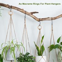 3 Pieces of 100mm (4 Inches) Natural Wood Rings 15mm Thick Smooth Unfinished Wood Rings for DIY Handmade, Knitted Lace, Pendants