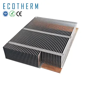 Ecotherm-disipador de calor de aleta con cremallera, diseño personalizado, perfiles de aluminio, cobre, para sistema de refrigeración de servidor