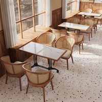 Massief houten restaurantmeubilair, eettafel- en stoelsets, kantine, fastfood, catering, café, koffieshop, booth, bankzittingen, stoel, tafel