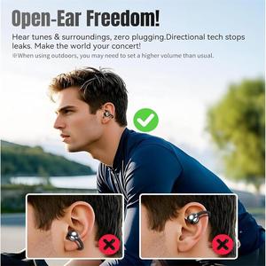 Remax OWS オープンイヤー型イヤホン <span class=keywords><strong>Bluetooth</strong></span> 6.0 ワイヤレスイヤホン スポーツ用 軽量 ENCマイク付き - Product Image 5