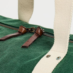 Bolsa de lona de algodón de lona grande con asa deportiva plegable DIY personalizada Unisex con correa ajustable bolsa de almacenamiento de viaje - Product Image 3