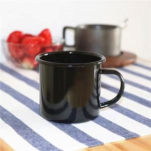 Petite tasse en émail sans couvercle, design classique, plusieurs options de couleurs, pour cadeaux d'affaires, tasse à café, OEM - Product Image 1