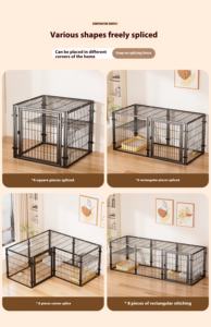 Pagar hewan peliharaan dalam ruangan Super bebas ruang kandang anjing kucing pola padat tombol penutup logam antipenjara istirahat Rumah kucing untuk penggunaan rumah tangga - Product Image 5