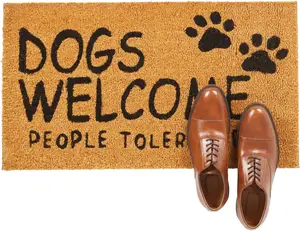 Dog Welcome People Tolerated Dog Coir Doormats Door Mats