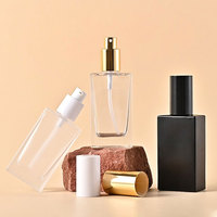 Flacon compte-gouttes en verre dépoli Mingsheng 15ml 30ml 50ml 100ml pour huile capillaire avec emballage boîte