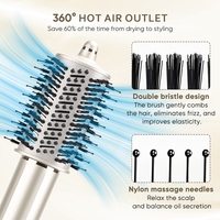 Sèche-cheveux brosse multi-styler professionnel 5 en 1, brosse à air chaud ionique, lisseur, boucleur, ensemble d'outils de coiffage