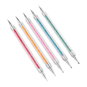 Kit d'outils de manucure, ensemble de 5 pièces, Gel UV, peinture, dessin, Art des ongles, Point, stylo, <span class=keywords><strong>Caviar</strong></span> acrylique, pinceau à 2 voies, décorations de Salon - Product Image 2