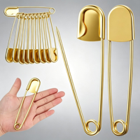Übergroße Goldene Sicherheitsnadeln, Robuste Edelstahl-Sicherheitsnadeln für Mode-Schals und Kleidung