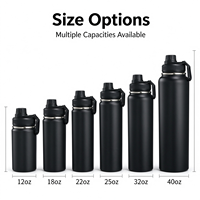 Bouteille d'eau sport isolée en acier inoxydable 304, anti-fuite, avec poignée, pour la course à pied