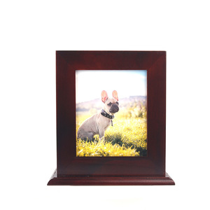 Pet <b>Urn</b> Rectangle Pine Wood Sealed Cremation Memorial With Photo Display For <b>Cats</b> Dogs - Product Image 4