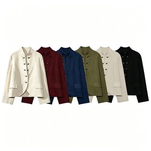 Damen-<span class=keywords><strong>Blazer</strong></span> 2026: Neuer lässiger Mode-Joker mit Stehkragen, zweireihiger Mantel im Retro-Stil, schicker Damenanzug mit langen Ärmeln. - Product Image 1