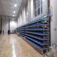 Système de sièges télescopiques rétractables JY-706 pour terrain de basket-ball, gymnase intérieur, stade, gradins pliants