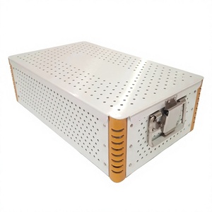 High Quality MEDTRUST SURGICAL Aluminum Sterilization Tray Box Custom Size Universal Surgical <b>Instrument</b> Container At Wholesale - Product Image 1