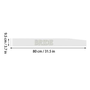 Bachelorette Party Favors Accessory <b>White</b> Bridal to Be Wedding Veil Bride Sash Set - Product Image 3
