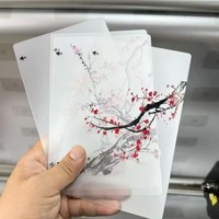 FONLYU Op maat gemaakte bloemen 3D geprinte transparante achterkantfolie voor snijplottermachines, telefoon achterkant stickers voor decoratie