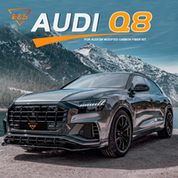 Kit carrosserie pour Audi Q8 Facelift style ABT 2019-2023, kit aérodynamique en fibre de carbone