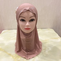 Hijab personnalisé écharpe ethnique châles filles Six fleurs arabe vente en gros Hijabs musulmans pour les enfants
