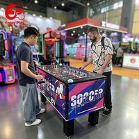 Table de baby-foot à monnayeur, machine d'arcade pour deux joueurs, table de football avec plateau en verre pour centre de jeux intérieur, centre commercial, personnalisable OEM