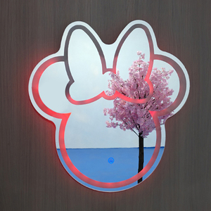 Specchio <span class=keywords><strong>da</strong></span> Bagno LED con Disegno di Topolino, Retroilluminato con Controllo Touch, Specchio per Trucco per Camerette Bambini, Decorazione Casa, Vendita all'Ingrosso - Product Image 4