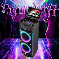 Woofer 2x8 pouces avec écran professionnel de 11,6 pouces, haut-parleur modèle privé, karaoké, 8 modes d'éclairage au choix