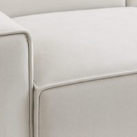 L-förmiges Modulares Samt-Ecksofa 3-teilig Wohnzimmer-Couch mit Chaiselongue, Schaumstoffgefülltes Ecksofa mit Holzgestell
