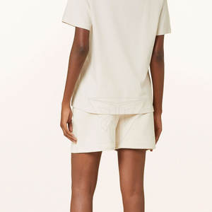 กางเกงขาสั้นผ้าฝ้ายเอวสูงสำหรับผู้หญิงขนาดพลัสไซส์สำหรับ2024กางเกงกีฬาขาสั้นผ้าคอตตอนพิมพ์ลายโลโก้ออกแบบได้ตามต้องการตกแต่งฤดูร้อนฟอกสี - Product Image 3