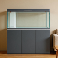 Aquarium rectangulaire en verre de 150 gallons, aquarium moderne avec pompe, filtre et support LED pour salon