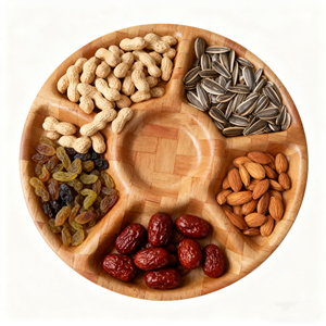 Ensemble de plats en bois à compartiments originaux, plateau de service en bois écologique, assiettes à sushi, plateau à fromage et charcuterie, plats de service pour les fêtes - Product Image 4